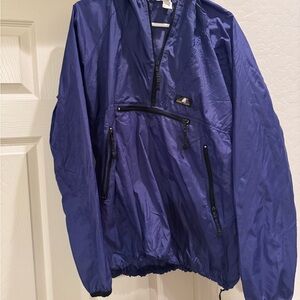 Vintage Sierra Designs Pullover Windbreaker Hoodie Mens XL 1/2 Zip 90s packable